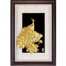 金箔畫 黃金畫 純金(花開富貴) 34x48cm